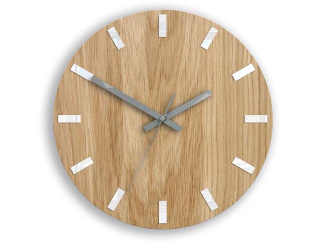 Wall Clock Simple White With Gray Clock Hands, Modernclock 33, 5cm/13, 19 - image 1