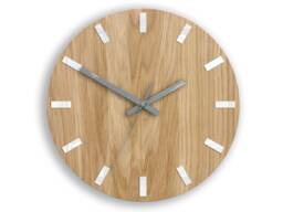 Wall Clock Simple White With Gray Clock Hands, Modernclock 33, 5cm/13, 19