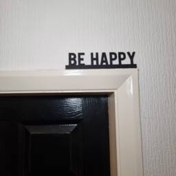 Be Happy Door Topper, Shelf Decor, Wall Quirky Home Interior Gift, Door Decoration - thumbnail 1