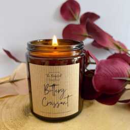 Buttery Croissant Scented Candle Vegan Coconut & Rapeseed Wax, 150G/Bakery Inspired Candle Gift For Baker - thumbnail 2