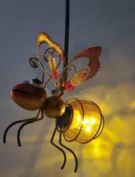 Solar Insect Hanging Light Golden Bee Garden Decor