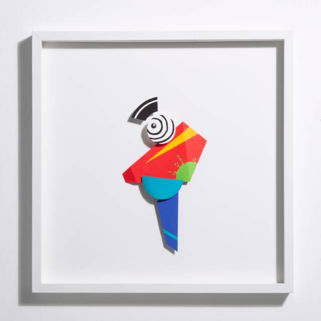 Shape - 01 , Abstract Paper Art, 52x52 cm, Painting, Art Print, Wall Artdeco, Minimal - image 1