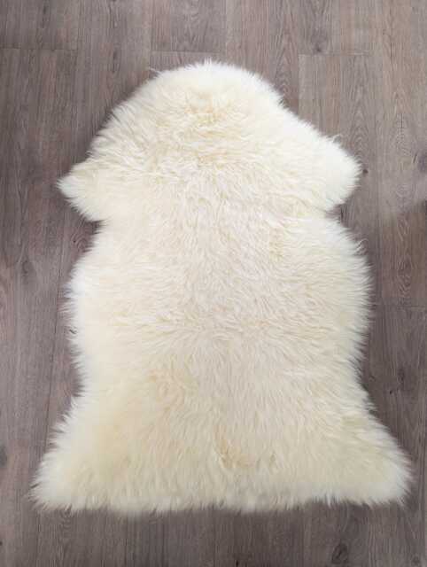 Genuine Natural British Sheepskin Rug Throw Cosy Warm Silky Fluffy Wool - image 1