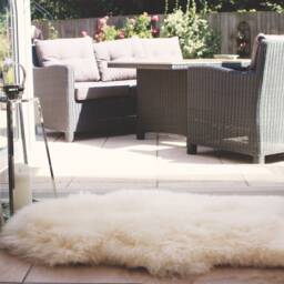 Genuine Natural British Sheepskin Rug Throw Cosy Warm Silky Fluffy Wool - thumbnail 3