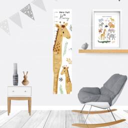 Giraffe Height Chart Wall Decal Nursery Growth - thumbnail 3