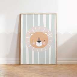 Personalised Muted Neutral Colour Wall Print Set For Childrens Bedroom Or Nursery, Boys Scandi Decor - thumbnail 3