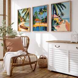 Set Of 3 Gambia Posters, African Prints, Wall Art, Decor, Art Africa Gift Idea - thumbnail 4