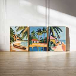 Set Of 3 Gambia Posters, African Prints, Wall Art, Decor, Art Africa Gift Idea - thumbnail 2