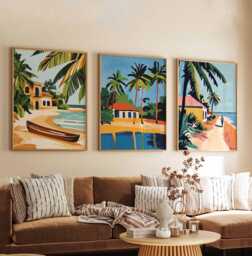 Set Of 3 Gambia Posters, African Prints, Wall Art, Decor, Art Africa Gift Idea - thumbnail 1