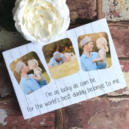 Daddy Photo Gift, Gift For Dad, Father's Day First Fathers Day, New Dad Custom Frame, I Love - thumbnail 3
