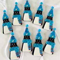 Fused Glass Penguin Christmas Decoration, Seagull Christmas, Snowman, Fused Cornwall - thumbnail 4