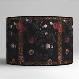 Vintage Floral Pendant Lampshade - Golden Interior For Welcoming Lighting, Warm Light, Classic Style Reinvented - thumbnail 2