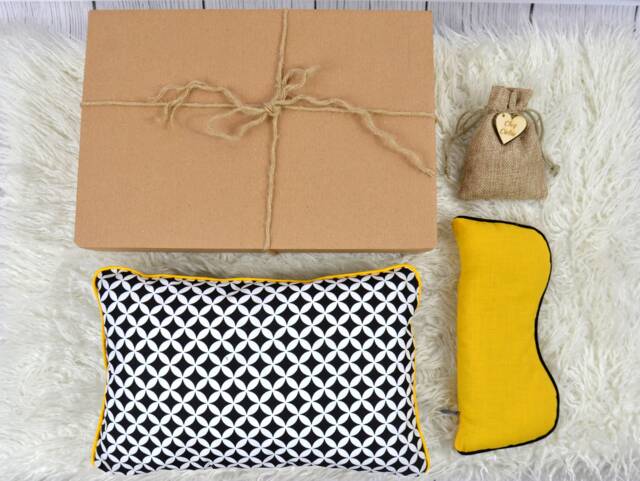 Weighted Eye Mask & Buckwheat Pillow Set, Lavender Relaxation Yoga Meditation Pillow, Natural Sleep Mask, Stress Relief Gift - image 1
