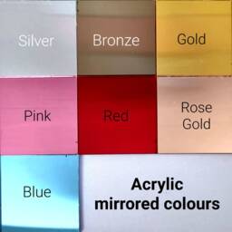 Heart Mirror Sets For Crafts & Decorations - Custom Sizes, Shapes & Colours, Hoops Or Holes - thumbnail 4