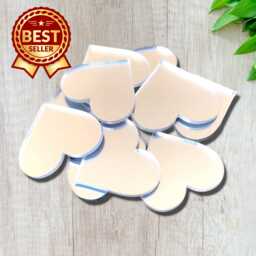 Heart Mirror Sets For Crafts & Decorations - Custom Sizes, Shapes & Colours, Hoops Or Holes - thumbnail 1