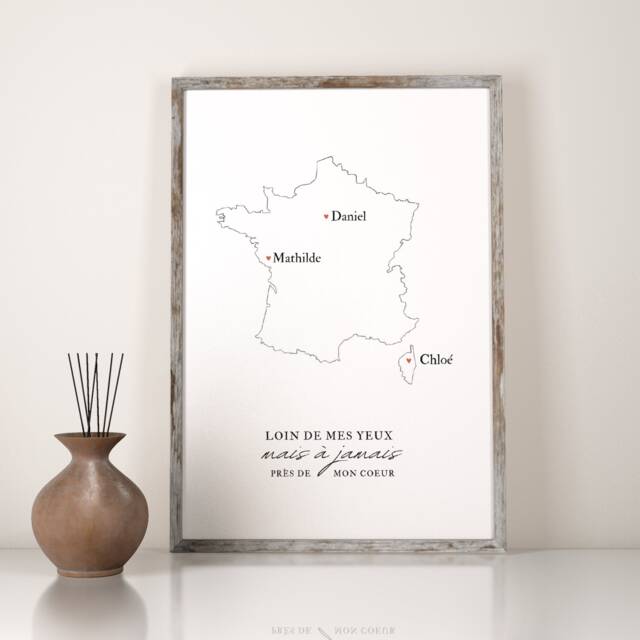 Personalized Card Poster For Friends & Family Far Away, A Gift Long-Distance Relationships - image 1