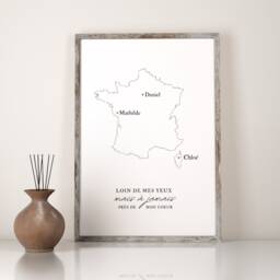 Personalized Card Poster For Friends & Family Far Away, A Gift Long-Distance Relationships - thumbnail 1