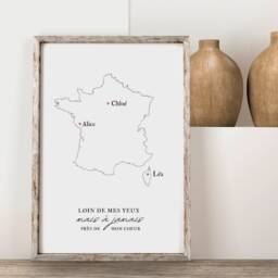 Personalized Card Poster For Friends & Family Far Away, A Gift Long-Distance Relationships - thumbnail 2