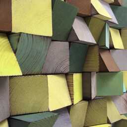 Reclaimed Pine Wood Wall Art - Geometric Sound Diffuser - thumbnail 2