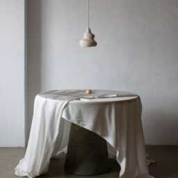"Small White Paper Mache Pendant Lamp - Perfect For Modern Interiors ""Afrodita" - thumbnail 4