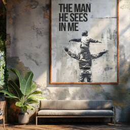 The Man He Sees in Me Luke Combs Banksy Inspired Wall Art Prints/Frame Not Included - thumbnail 3