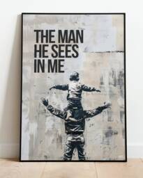 The Man He Sees in Me Luke Combs Banksy Inspired Wall Art Prints/Frame Not Included - thumbnail 1