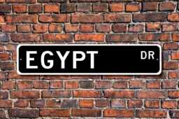 Egypt Sign, Wall Decor, Gift, Souvenir Souvenir, Keepsake, Custom Street Quality Metal Sign
