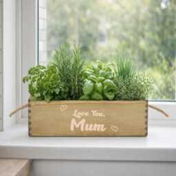 Personalised Wooden Planter Box - Engraved Mother's Day Gift - thumbnail 2
