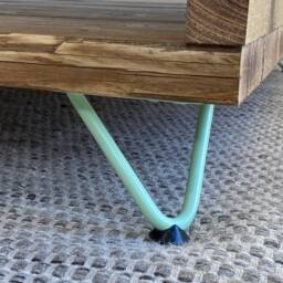 Handmade Reclaimed Wood Storage Coffee Table - Rustic, Hairpin Legs - thumbnail 3