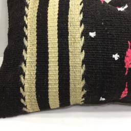 Vintage Turkish Kilim Pillow Cover, Bohemian Lumbar Cushion - 16x24 - thumbnail 3