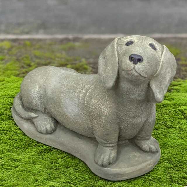 Concrete Dachshund Dog Sculpture Outdoor Statue Figurine Animal Decorvgarden Ornament Dog Lover Gift Yard Art - image 1
