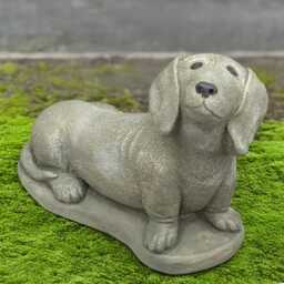 Concrete Dachshund Dog Sculpture Outdoor Statue Figurine Animal Decorvgarden Ornament Dog Lover Gift Yard Art - thumbnail 1