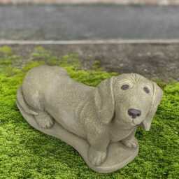 Concrete Dachshund Dog Sculpture Outdoor Statue Figurine Animal Decorvgarden Ornament Dog Lover Gift Yard Art - thumbnail 3