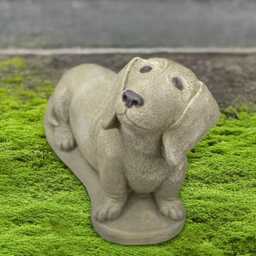 Concrete Dachshund Dog Sculpture Outdoor Statue Figurine Animal Decorvgarden Ornament Dog Lover Gift Yard Art - thumbnail 2