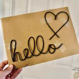 Hello Wire Word Art Sign - Wall Hanging Decor Gift Ideas - thumbnail 2