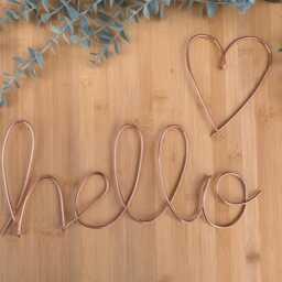 Hello Wire Word Art Sign - Wall Hanging Decor Gift Ideas - thumbnail 3