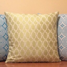 Turquoise Blue & White Pillow, Throw Pillow Cover, Decorative Cushion Pillowcase, Accent Indoor Outdoor - thumbnail 4