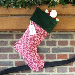 Personalised Christmas Stocking Handmade With Liberty Fabrics Tana Lawn Mitsi - thumbnail 2
