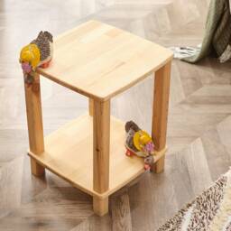 Handmade Pine Wood Coffee Table Modern Minimalist Design - thumbnail 2