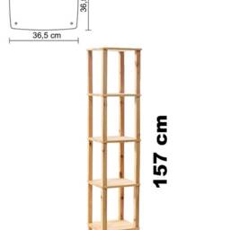 Handmade Pine Wood Coffee Table Modern Minimalist Design - thumbnail 4