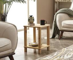 Handmade Pine Wood Coffee Table Modern Minimalist Design - thumbnail 1