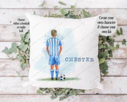 Football Cushion, Pillow, For Him, Gift, Gift Rugby Cushion, Boys - thumbnail 1