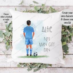 Football Cushion, Pillow, For Him, Gift, Gift Rugby Cushion, Boys - thumbnail 3