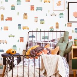 City Street Wall Decals - Nursery Decor, Car & Truck Stickers, Kids Room Decal, Reusable Removable Stickers