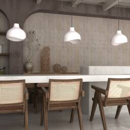 Ceramic Pendant Light, Wabi Sabi Clay Lamp -Naaya Bottleneck Infinity - thumbnail 3
