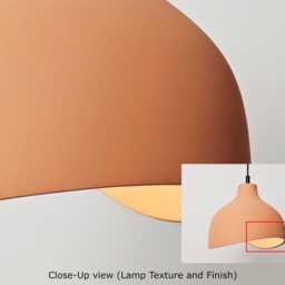 Ceramic Pendant Light, Wabi Sabi Clay Lamp -Naaya Bottleneck Infinity - thumbnail 2