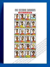 Arsenal Vol 4 - No Score Draws Gunners 24/25 Edition A3 Print Of 24 Hand-Drawn Panini-style Wonky Doodles Arteta's Team - thumbnail 1