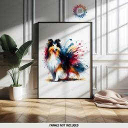 Collie Dog Prints - Set Of 3 Posters - Watercolor Definition Wall Art Colourful Painting Room Decor Dogs Pet Artwork Gift Pets Lover - thumbnail 3