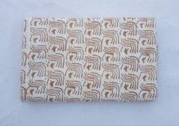 Handmade Indian Kantha Quilt Handblock Printed Cotton Bedspread, Queen - thumbnail 3