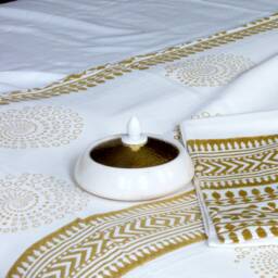Full/Double Flat Sheet Cotton Bed Sheet, Bedspread, Bedding, Bed Linen, Boho, Bohemian - thumbnail 3